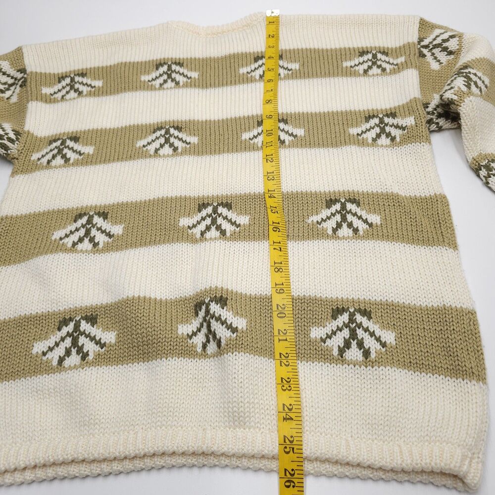 Vintage Kitty Hawk By Vivian Wang Sweater Womens Medium Beaded Stripe 80s Shell - Picture 9 of 12